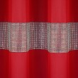 Zasłona czerwona z cyrkoniami na przelotkach 145x250cm SHINE - Nie Tylko Firany