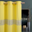 Zasłona żółta z cyrkoniami na przelotkach 145x250cm SHINE - Nie Tylko Firany