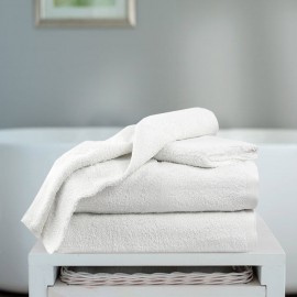 Komplet bawełnianych białych ręczników hotelowych 4szt. NOOR ost.