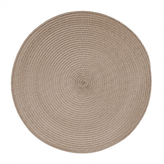 Okrągła podkładka dekoracyjna pod talerz piaskowa 38cm PALLA - Nie Tylko Firany