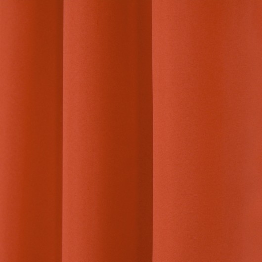 Zasłona z matowej tkaniny pomarańczowa na taśmie 145x240cm ELODIA - Nie Tylko Firany