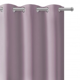 Zasłona z matowej tkaniny pudrowy fiolet na przelotkach 145x240cm FELICIA