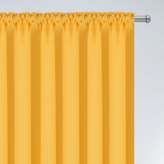 Zasłona z matowej tkaniny żółto-pomarańczowa na taśmie 145x230cm ELODIA - Nie Tylko Firany