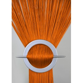 Firana MAKARON jednokolorowy pomarańczowy gładki 300x250cm