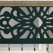 Komlet zielono białych zasłon z panelem i cyrkoniami 300x160cm PEDEIRA - Nie Tylko Firany