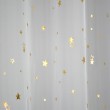 Firana w złote gwiazdki z falbanami na przelotkach 145x250cm LELANI - Nie Tylko Firany