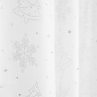 Zasłona świąteczna w srebrne choinki i śnieżynki na taśmie 145x250cm FREZZA - Nie Tylko Firany