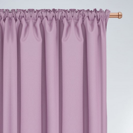 Zasłona z matowej tkaniny lila na taśmie 145x250cm ELODIA - Nie Tylko Firany