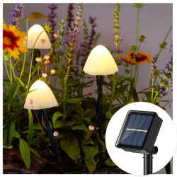 Girlanda solarna do ogrodu grzybki 20 lampek LED 7,5m MUSHROOM