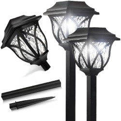 2x Lampa solarna do ogrodu latarenka LED 44cm LANTERNA ost.