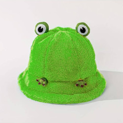 Kapelusz welurowy żaba zielony FROG HAT