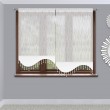 Komplet białych paneli z markizety z koralikami 120x130cm BRIDGET - Nie Tylko Firany