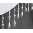 Panel ażurowy z białej markizety z kryształkami 60x120cm JENNIFER - Nie Tylko Firany